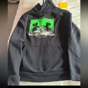 Kid’s Under Armour Black Sweater with Green Graphic